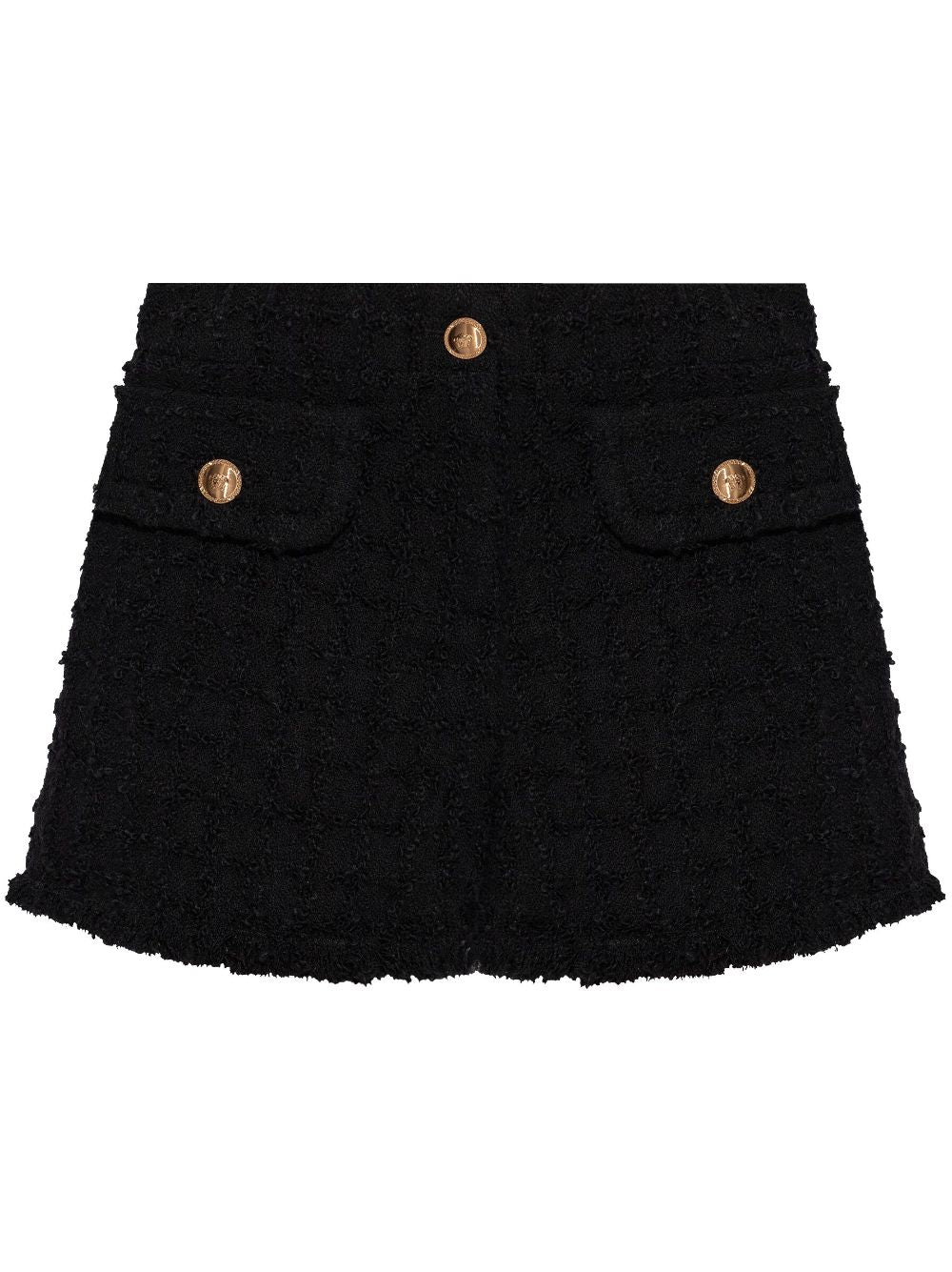 Versace Heritage tweed mini shorts Black