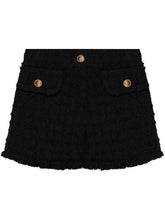 Versace Heritage tweed mini shorts Black