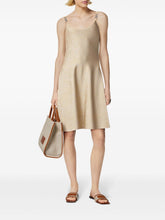 Versace Barocco Jacquard Flared Mini Dress Beige
