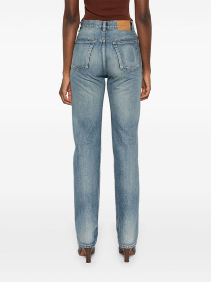 Saint Laurent Straight Benjamin Blue Denim Jeans