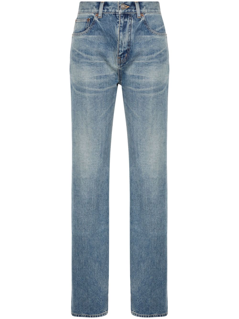 Saint Laurent Straight Benjamin Blue Denim Jeans