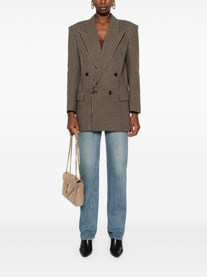 Saint Laurent Straight Benjamin Blue Denim Jeans