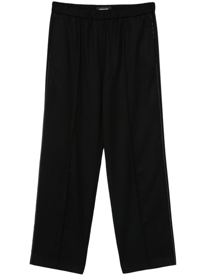 Fabiana Filippi Straight-Leg Wool-Blend Trousers Black Black