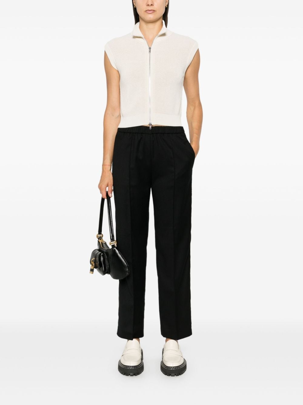 Fabiana Filippi Straight-Leg Wool-Blend Trousers Black Black
