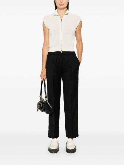 Fabiana Filippi Straight-Leg Wool-Blend Trousers Black Black