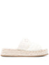 Chloé Mila Platform Espadrille Slides White
