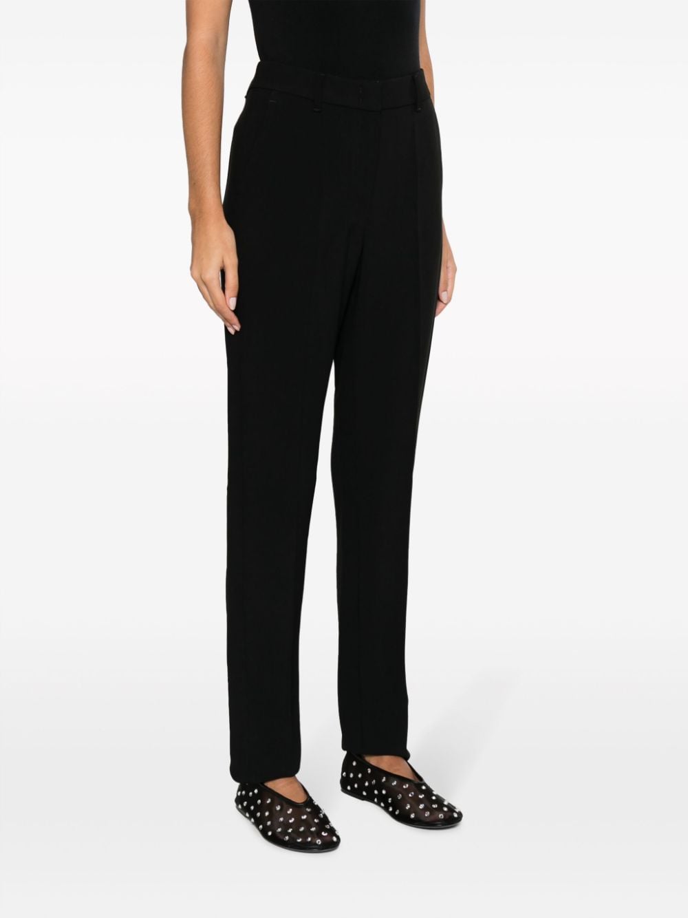 High-waisted trousers