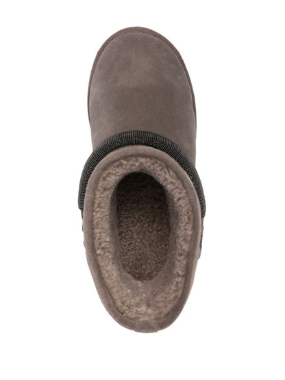 Brunello Cucinelli Suede Ankle Boots Grey