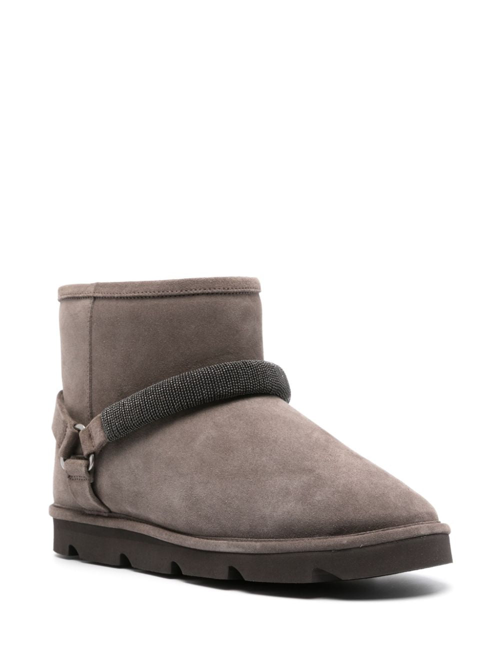 Brunello Cucinelli Suede Ankle Boots Grey