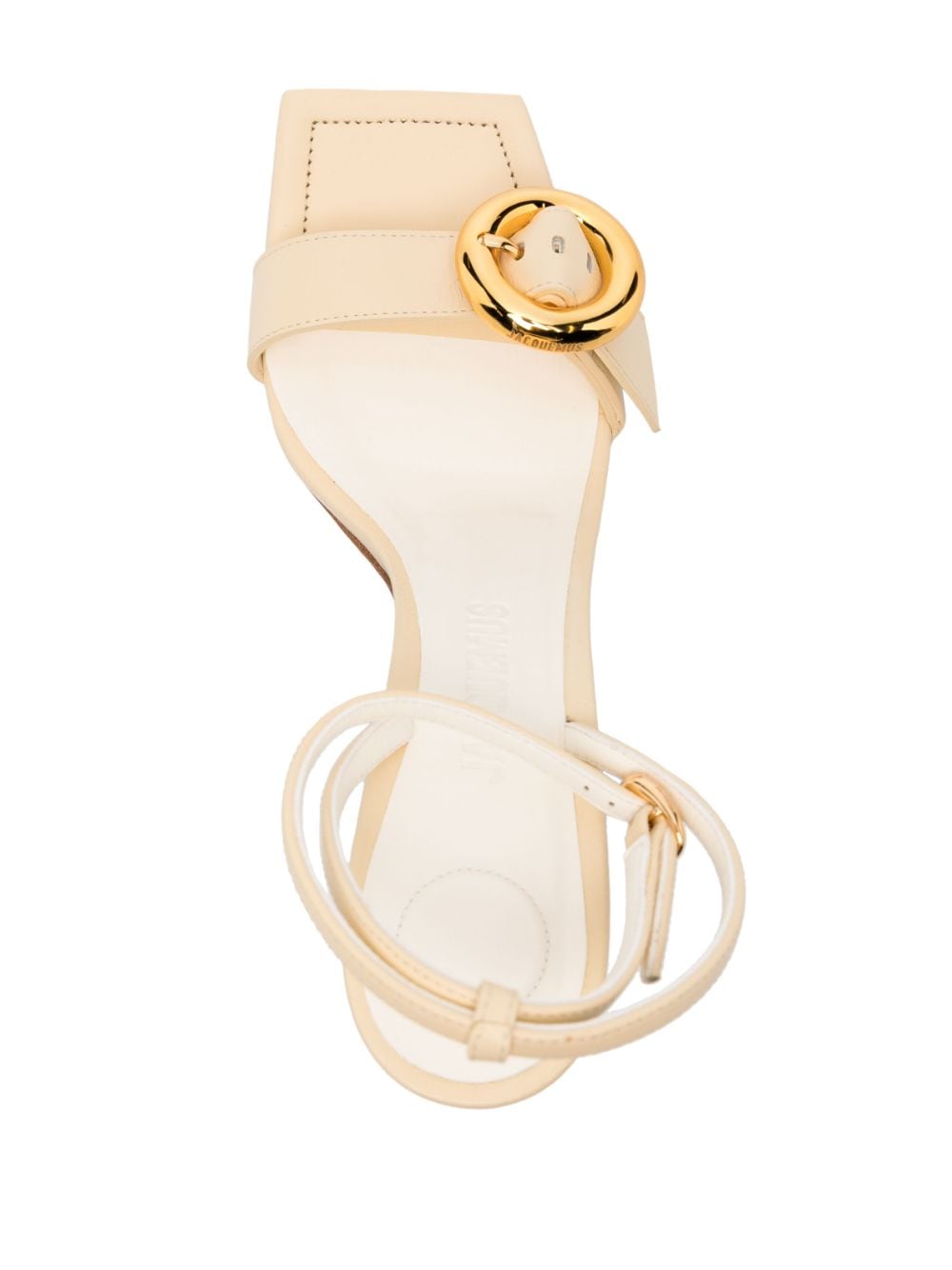 JACQUEMUS The Regalo 100mm Leather Sandals Ivory