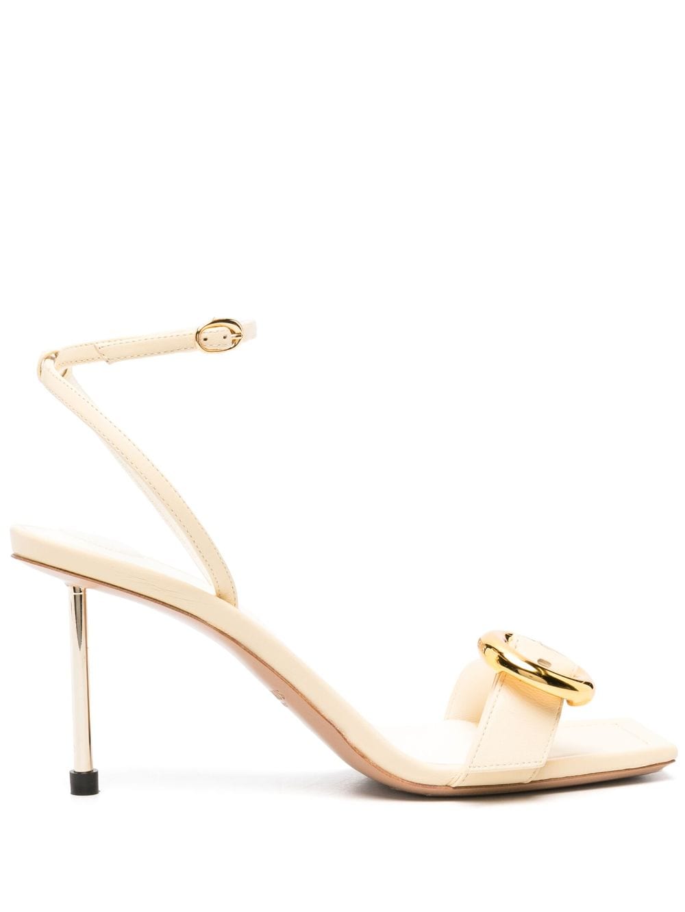 JACQUEMUS The Regalo 100mm Leather Sandals Ivory