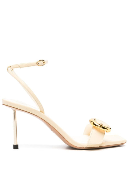 JACQUEMUS The Regalo 100mm Leather Sandals Ivory