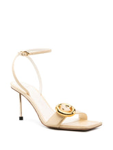JACQUEMUS The Regalo 100mm Leather Sandals Ivory