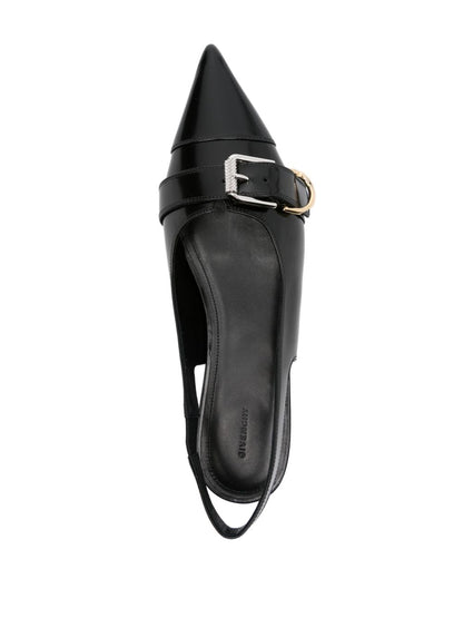 Givenchy Voyou Slingback Patent Leather Flats Black