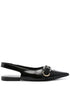 Givenchy Voyou Slingback Patent Leather Flats Black