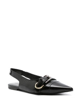 Givenchy Voyou Slingback Patent Leather Flats Black