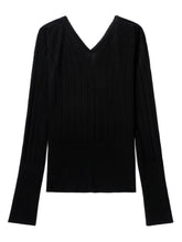 JACQUEMUS Le Haut Pralu Ribbed V-Neck Sweater Black black