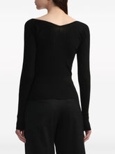 JACQUEMUS Le Haut Pralu Ribbed V-Neck Sweater Black black