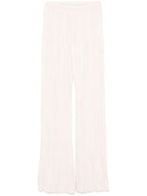 Forte Forte High-Waisted Pleated Crepe Straight-Leg Trousers Ivory