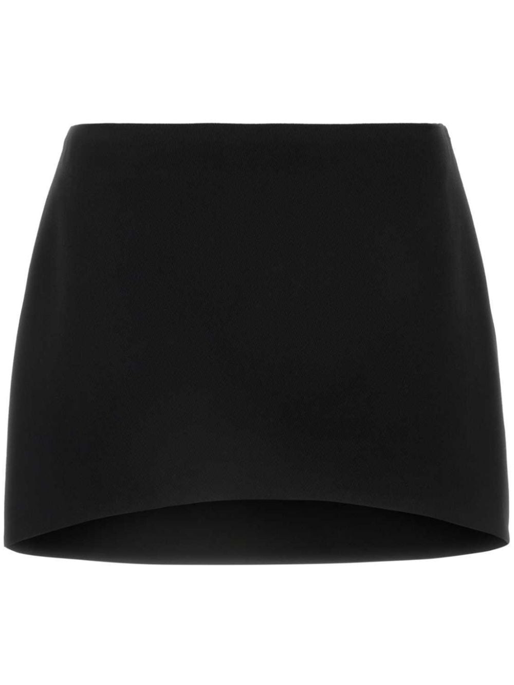 Givenchy Wool Twill Mini Skirt with High-Low Hem Black