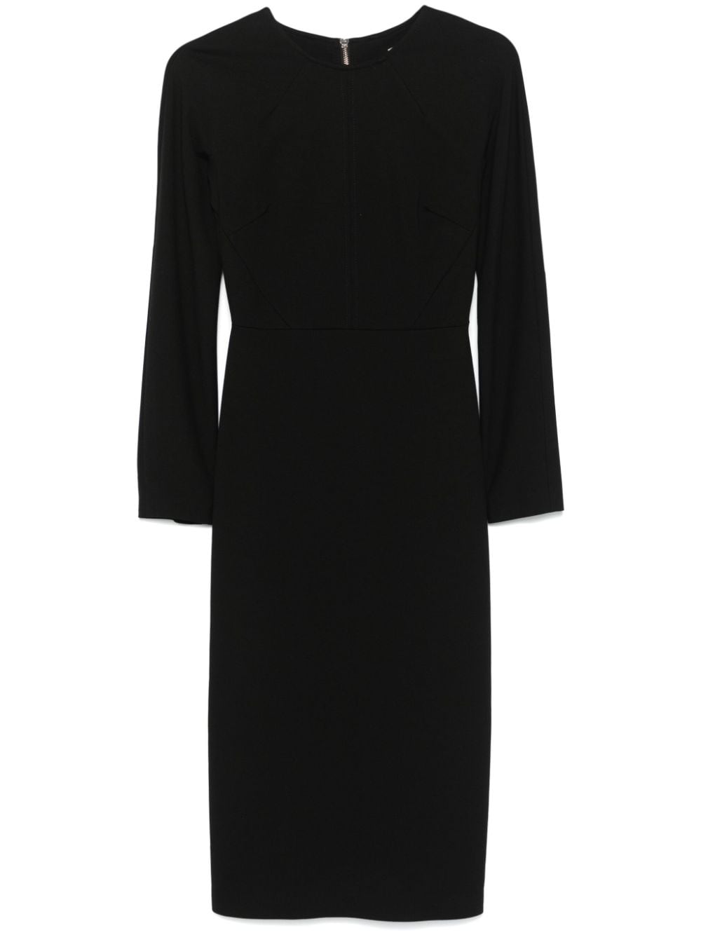 Semicouture Nina Long Pencil Midi Dress Black