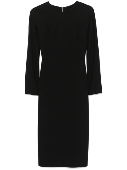 Semicouture Nina Long Pencil Midi Dress Black