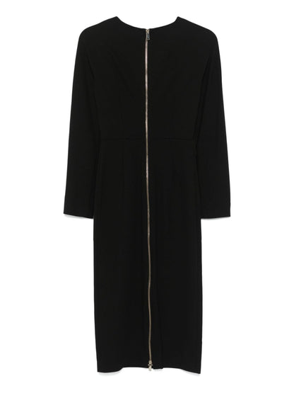 Semicouture Nina Long Pencil Midi Dress Black