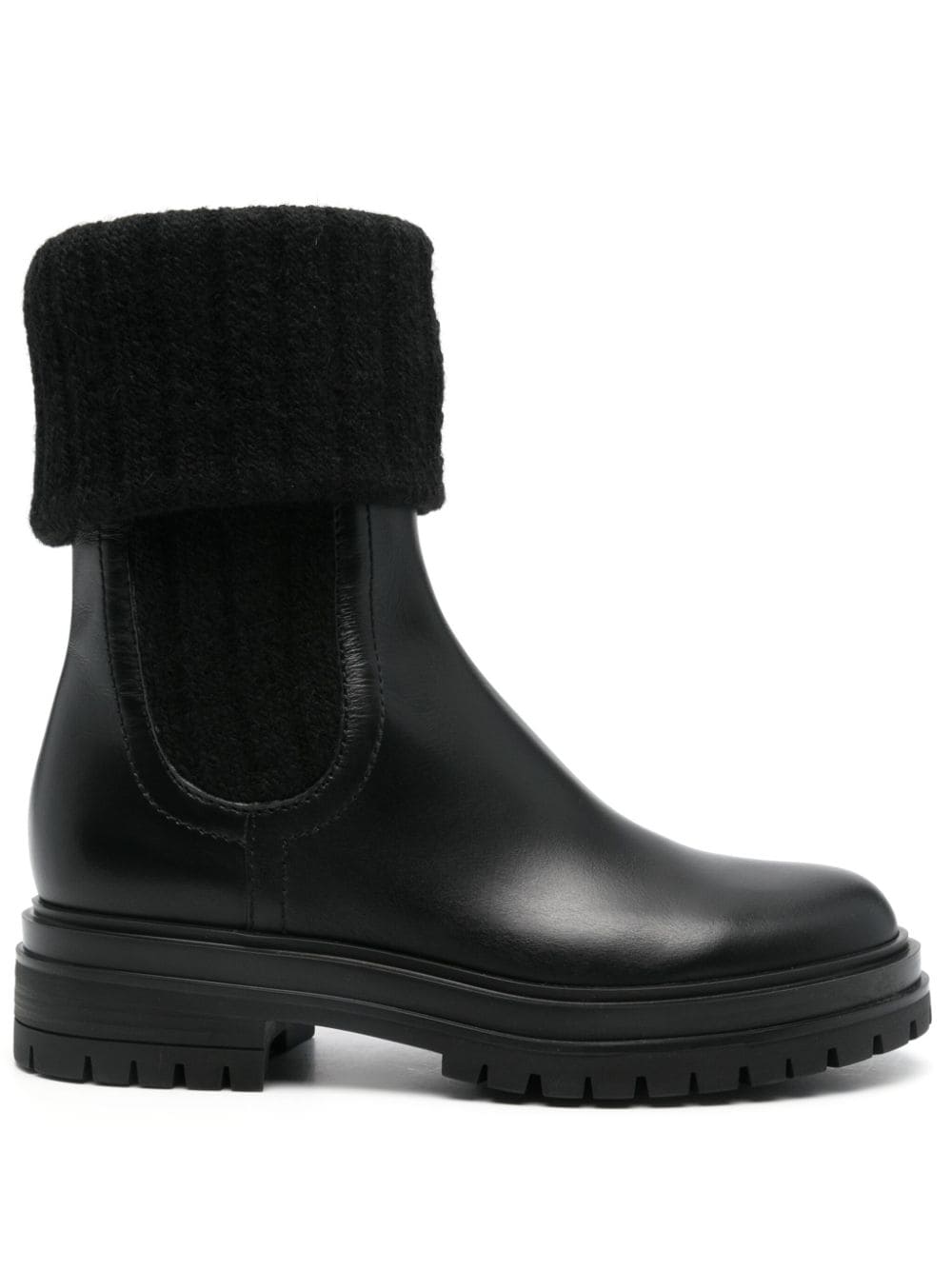 Gianvito Rossi Chelsea Leather Boots Black Black