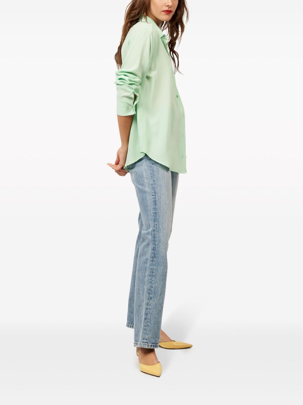 Equipment Classic Silk Shirt Green