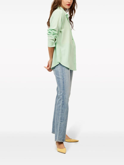 Equipment Classic Silk Shirt Green