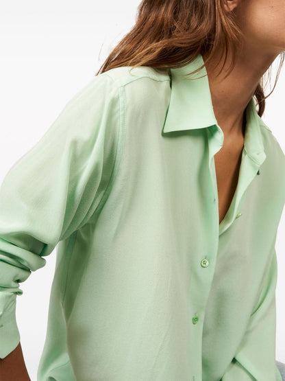 Equipment Classic Silk Shirt Green