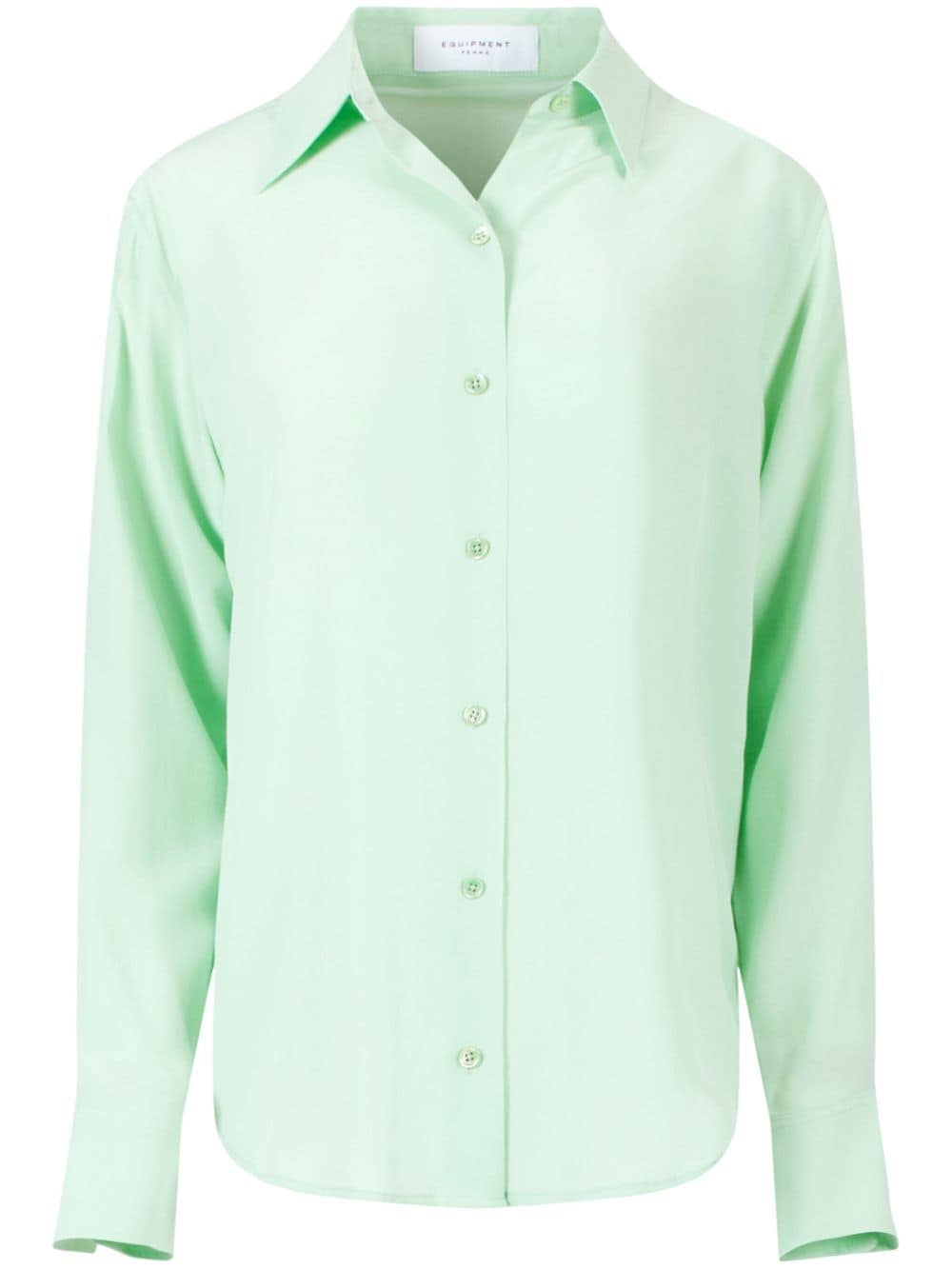 Equipment Classic Silk Shirt Green