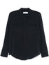 Equipment Signature Slim-Fit Silk Shirt Blue