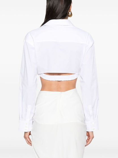 JACQUEMUS Cropped Bahia Shirts White