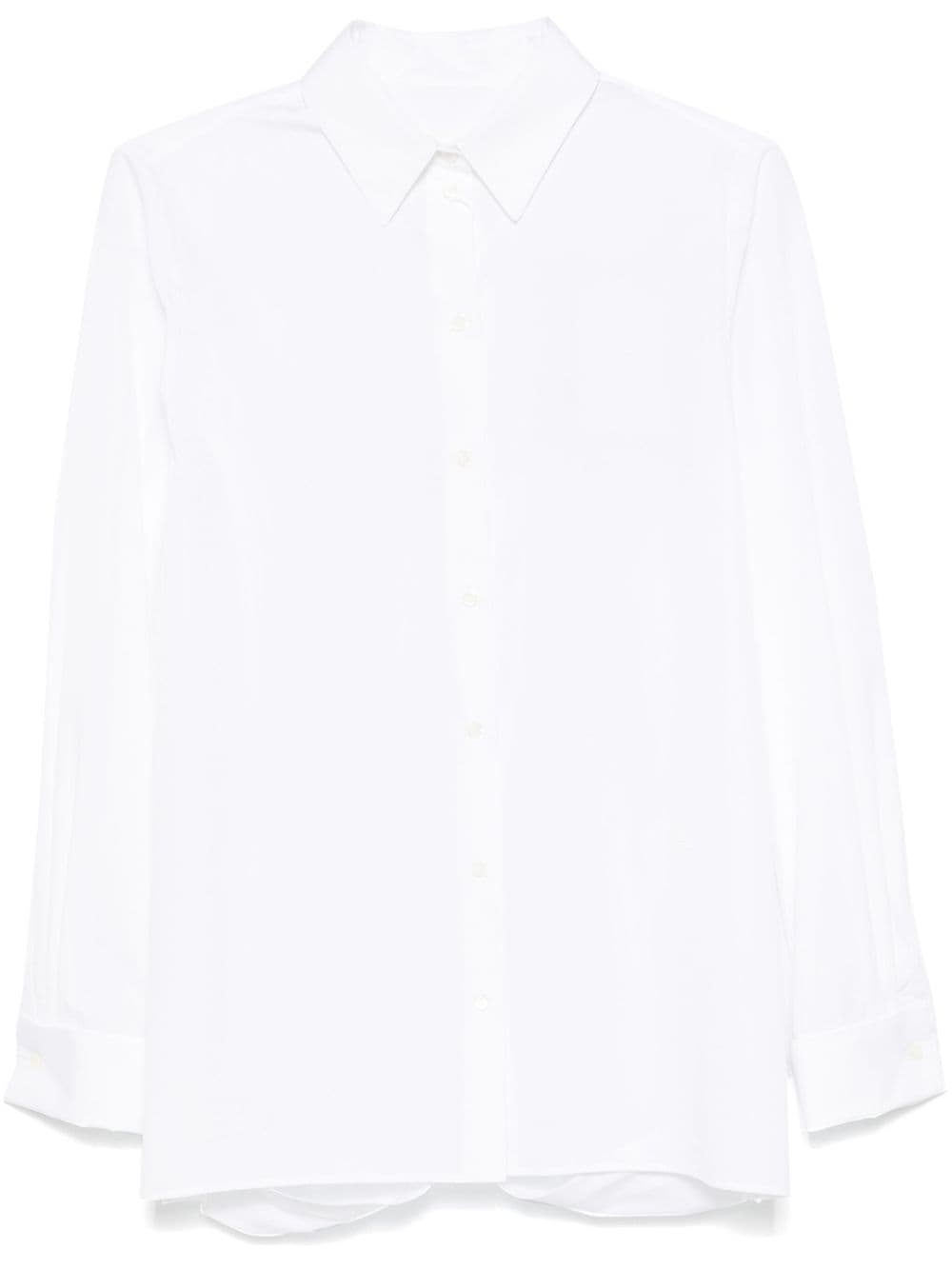 Givenchy Cotton Poplin Open Back Shirt White