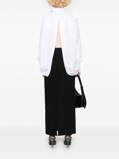 Givenchy Cotton Poplin Open Back Shirt White