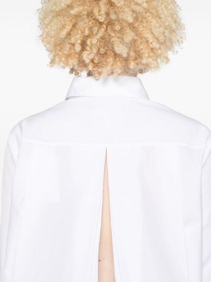 Givenchy Cotton Poplin Open Back Shirt White
