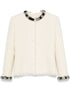 Givenchy Embroidered Wool Tweed Jacket Beige