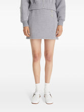 Tory Burch Grey Wool Mélange Faux Wrap Mini Skirt Grey