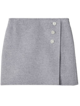 Tory Burch Wool mini skirt Gray