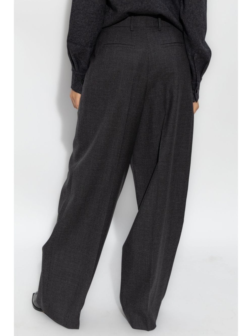 Givenchy Wide-leg Wool Trousers Grey