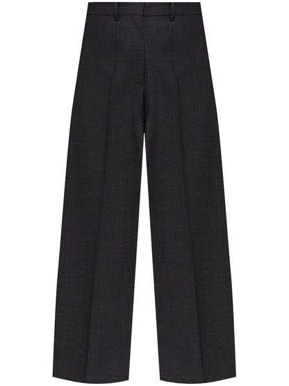 Givenchy Wide-leg Wool Trousers Grey