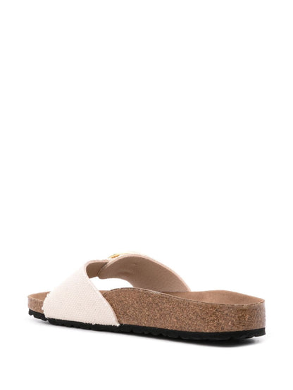 Birkenstock Madrid Big Buckle Canvas Sandals Grey