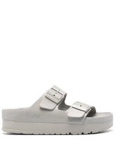 Birkenstock Arizona Platform Leather Sandals Grey