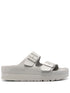Birkenstock Arizona Platform Leather Sandals Grey