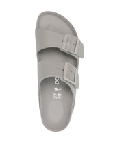 Birkenstock Arizona Platform Leather Sandals Grey