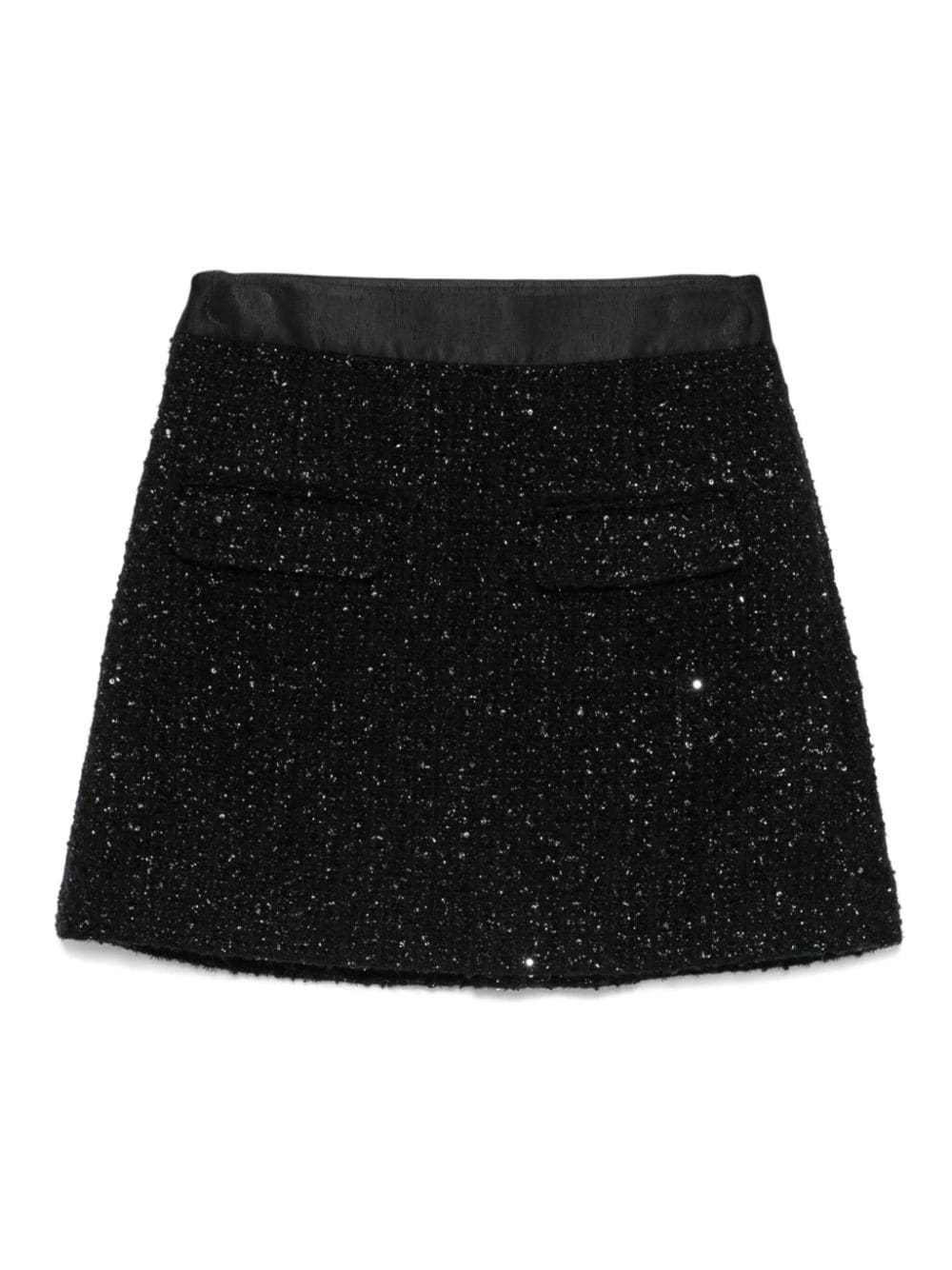 Sequin Tweed Mini Skirt