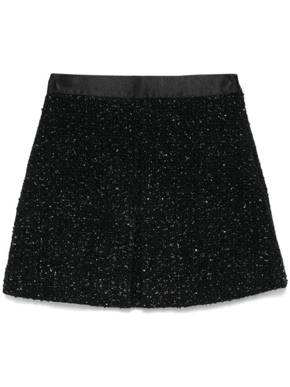 Sequin Tweed Mini Skirt