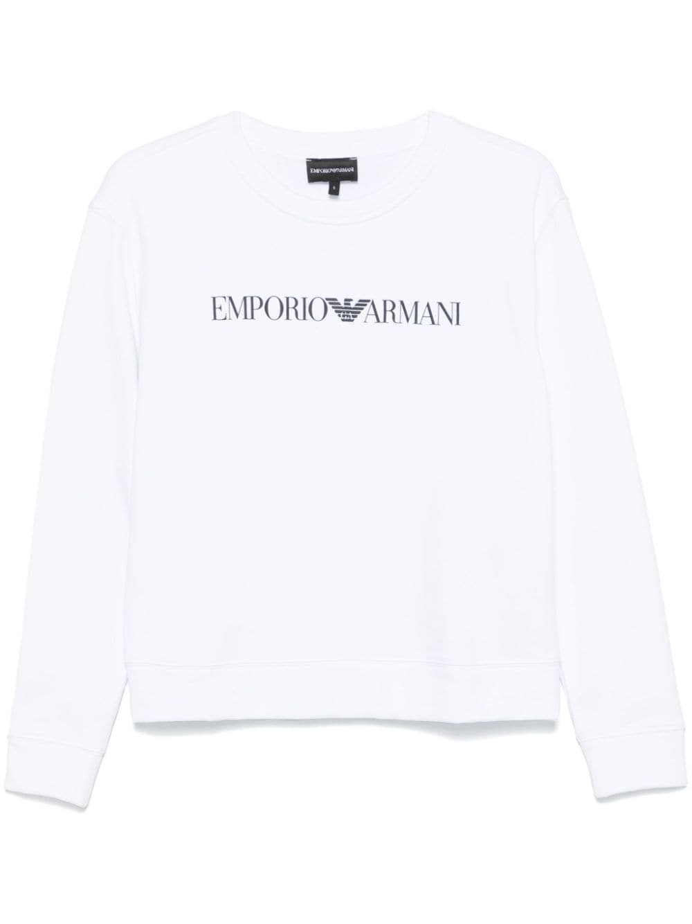 Sweat-shirt en coton avec logo en blanc