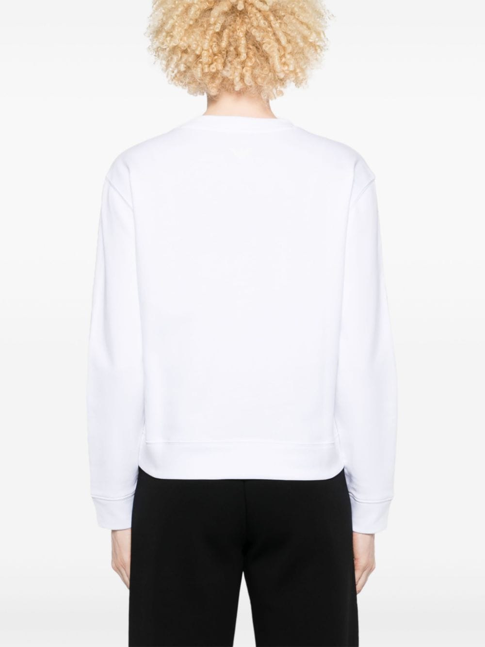 Sweat-shirt en coton avec logo en blanc